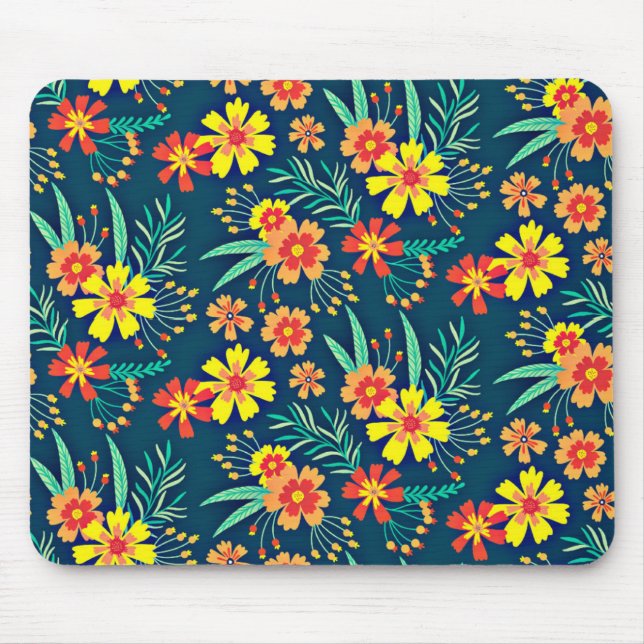 Mousepad Fundo Floral Belo Design-46566 (Frente)