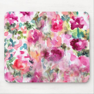 Mousepad Fundo floral da aguarela roxa abstrata