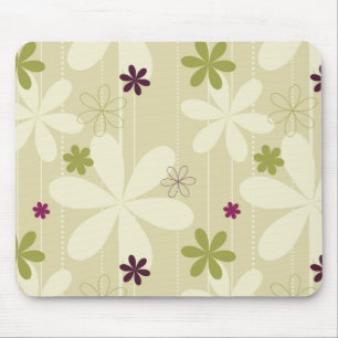 Mousepad Fundo floral retro