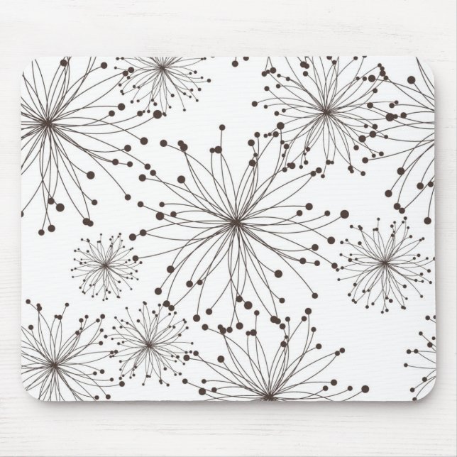 Mousepad Fundo floral retro (Frente)