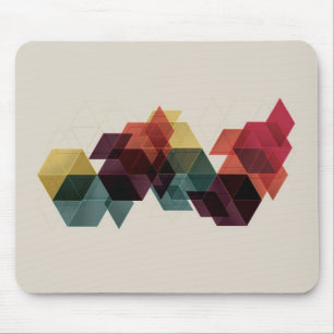 Mousepad Fundo geométrico retro do cubo