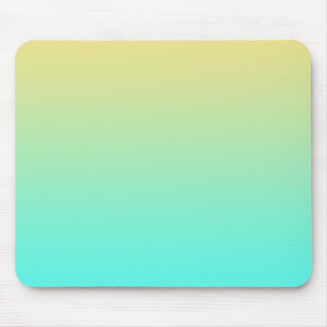 Mousepad Fundo Gradiente Pastel Turquesa Amarelo (Frente)
