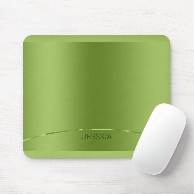 Mousepad Fundo Impressão Verde Metálico (Com mouse)