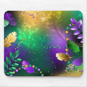 Mousepad Fundo márdi iridescente com miçangas