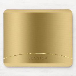 Mousepad Fundo Metálico Dourado de Impressão, Monograma