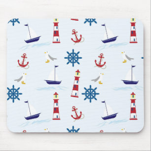 Mousepad Fundo náutico do farol