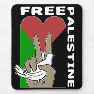 Mousepad Fundo negro da Palestina Livre