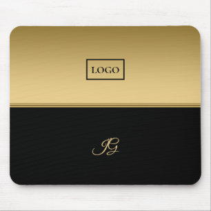 Mousepad Fundo ouro E Preto