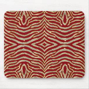 Mousepad Fundo Personalizado Glitter Zebra Strike Faux Dour