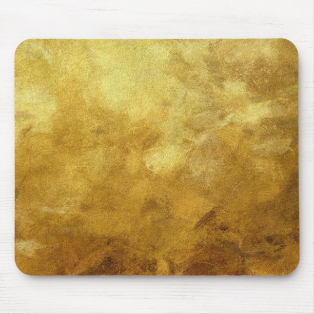 Mousepad fundo pintado abstrato da arte na cor dourada (Frente)