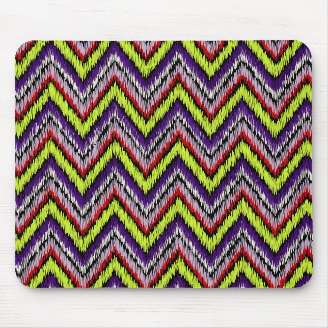 Mousepad Fundo PixDezines ikat chevron/DIY (Frente)