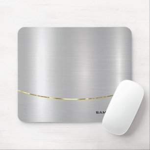 Mousepad Fundo prateado falso minimalista brilhante