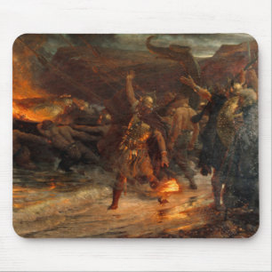 Mousepad Funeral de um Viking (por Frank Dicksee)