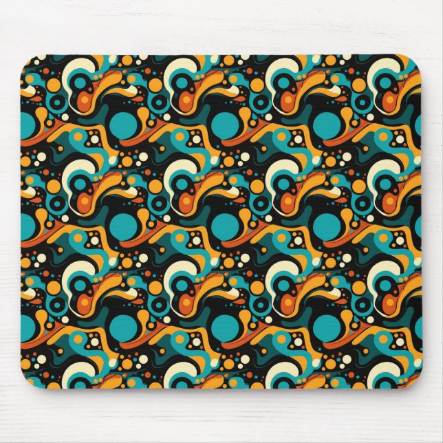 Mousepad Funk abstrato Retro (Frente)