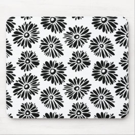 Mousepad Funky Black e white floral