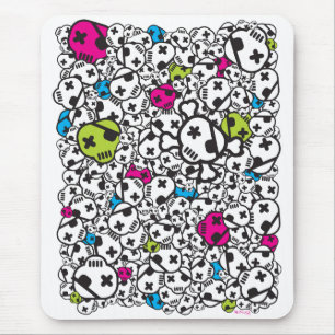 Mousepad Funky com crânios