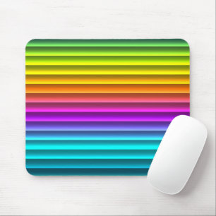 Mousepad Funky Modern Rainbow Stripes Padrão