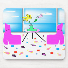 Mousepad Funky Whimsical Colorful Miami, Gráfico