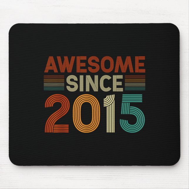 Mousepad Funny 10 Year Old Awesome Since 2015 Birthday Son  (Frente)