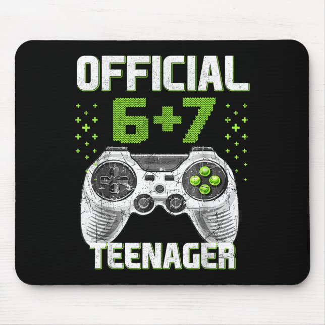 Mousepad Funny 13th Birthday Teenager 6+7 Year Old Boys Kid (Frente)