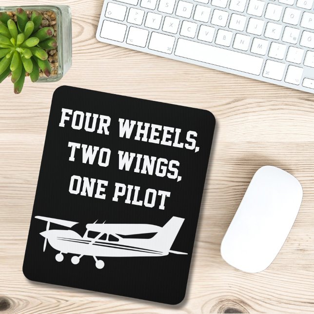 Mousepad Funny ‘4 Rodas 2 Asas Um Piloto’ e Cessna Legal (Criador carregado)
