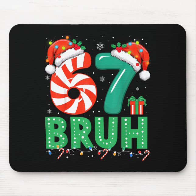 Mousepad Funny 67 Christmas Pajama Xmas Six Seven Meme 6-7  (Frente)
