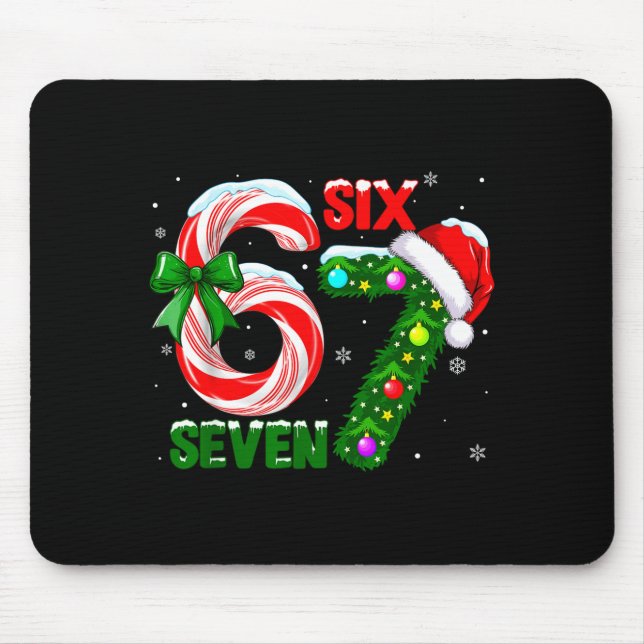 Mousepad Funny 67 Christmas Shirts Boys Kids 6 7 Meme Pajam (Frente)