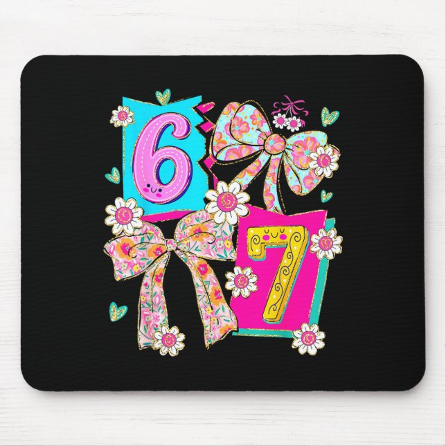 Mousepad Funny 67 Coquette Bow Design For Girly Aesthetic L (Frente)