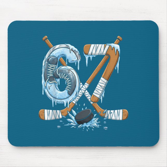 Mousepad Funny 67 Ice Hockey Drip Number 67 Ice Hockey  (Frente)
