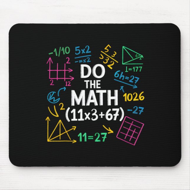 Mousepad Funny 67 Math Equation 100 Days Of School 100 Days (Frente)