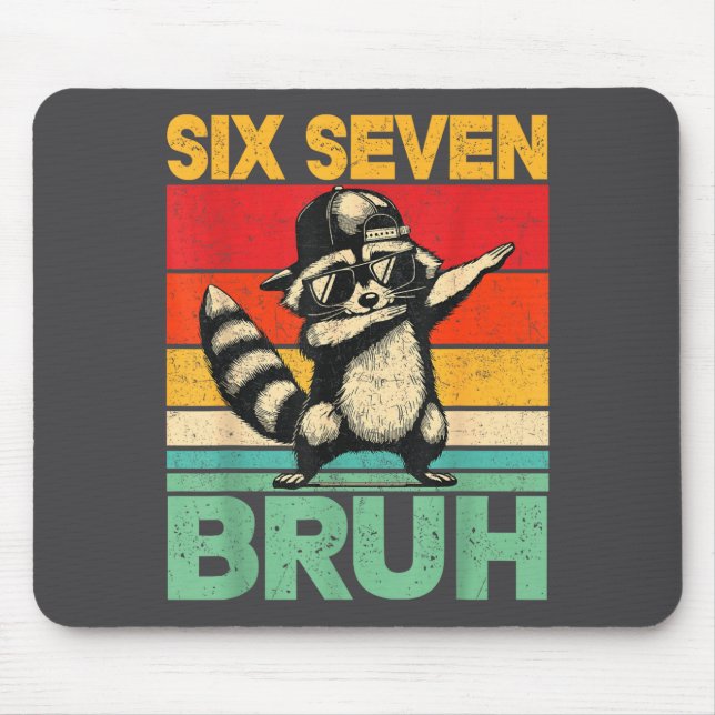 Mousepad Funny 67 Meme Boys Kids 6 7 Dabbing Six Seven Bruh (Frente)