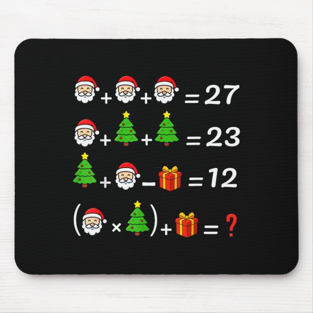 Mousepad Funny 67 Meme Christmas Math Teacher Santa Six Sev (Frente)