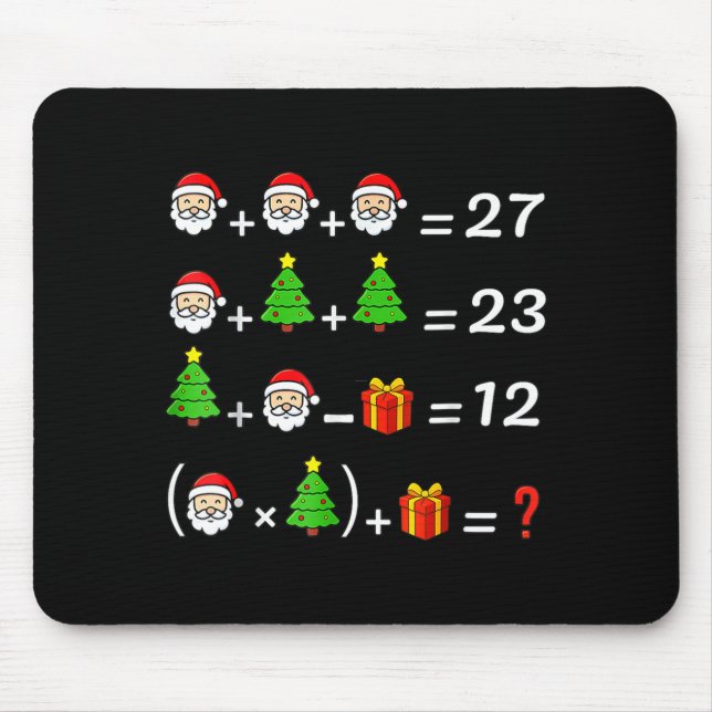 Mousepad Funny 67 Meme Christmas Math Teacher Santa Six Sev (Frente)