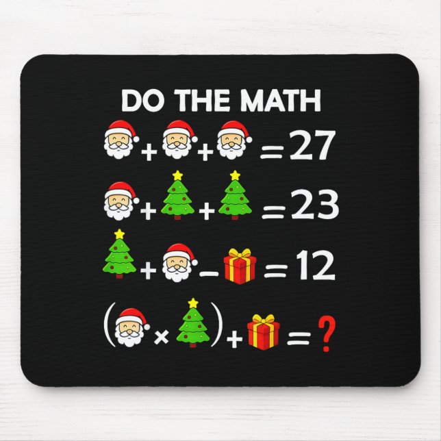 Mousepad Funny 67 Meme Christmas Math Teacher Santa Six Sev (Frente)