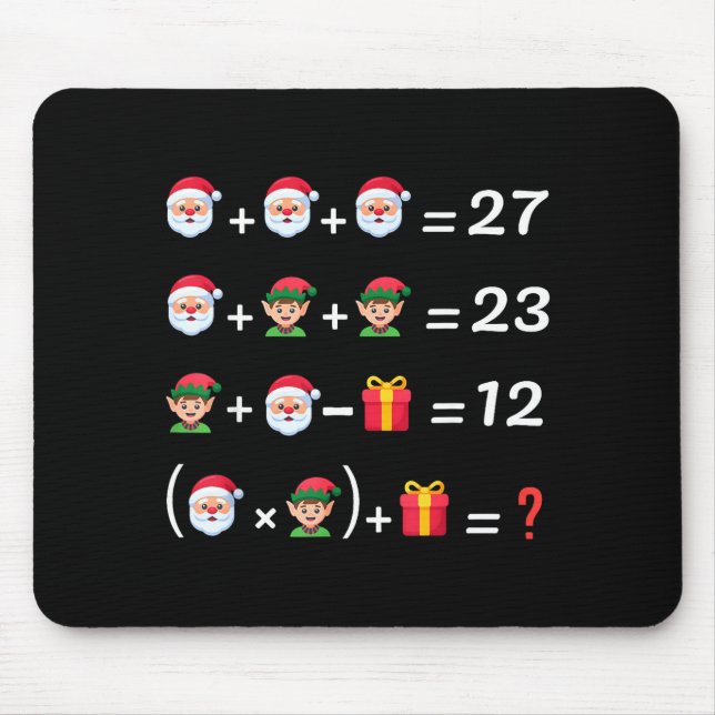 Mousepad Funny 67 Meme Christmas Math Teacher Santa Six Sev (Frente)