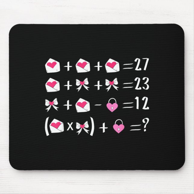 Mousepad Funny 67 Meme Valentine Math Teacher Bow Six Seven (Frente)
