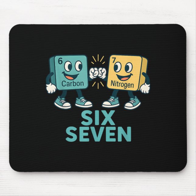 Mousepad Funny 67 Science Teacher 6 7 Carbon Nitrogen Perio (Frente)