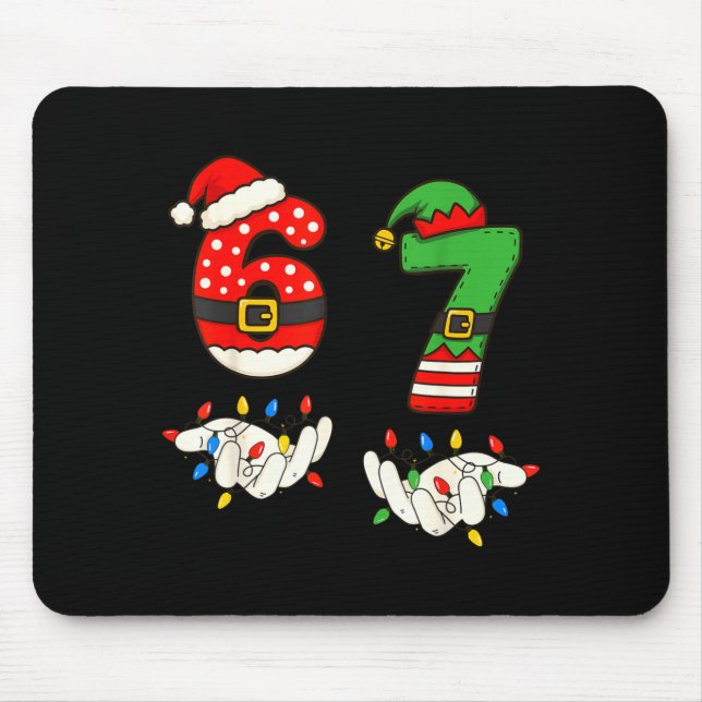 Mousepad Funny 67 Six Seven Meme Couple Matching Christmas  (Frente)