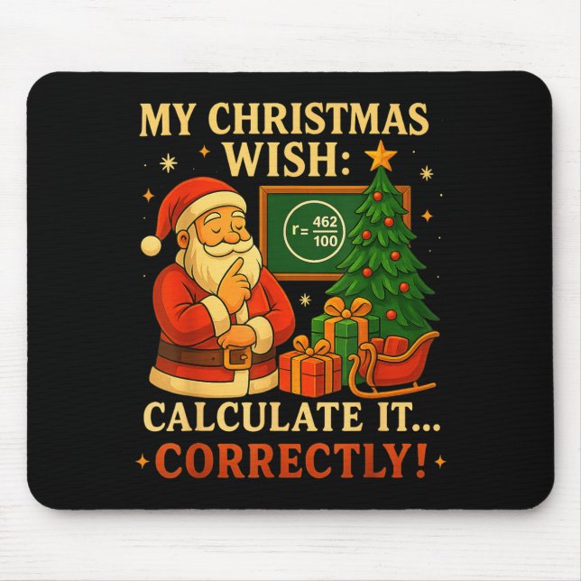 Mousepad Funny 67 Tee Christmas Math 67 Meme – 6 7 Teacher  (Frente)