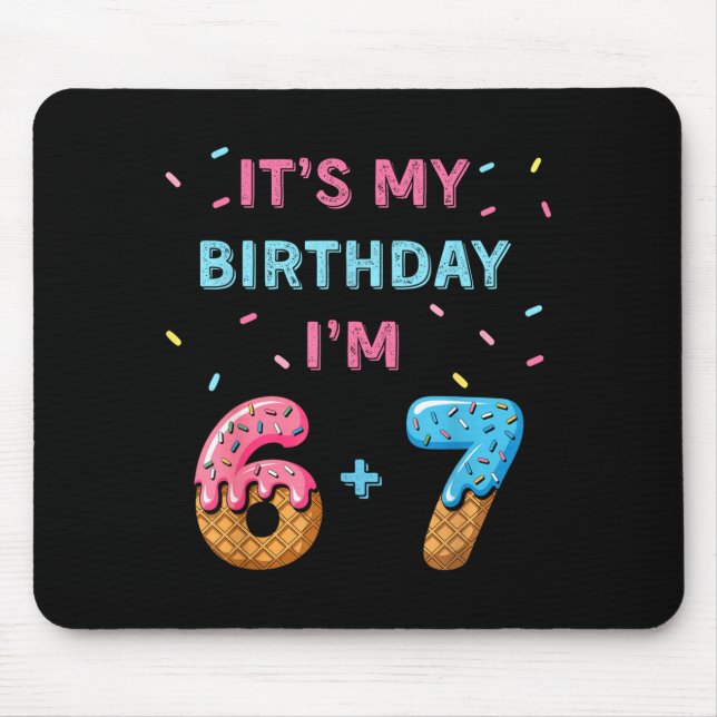 Mousepad Funny 6 7 13th Birthday - 13th Birthday Six Seven  (Frente)