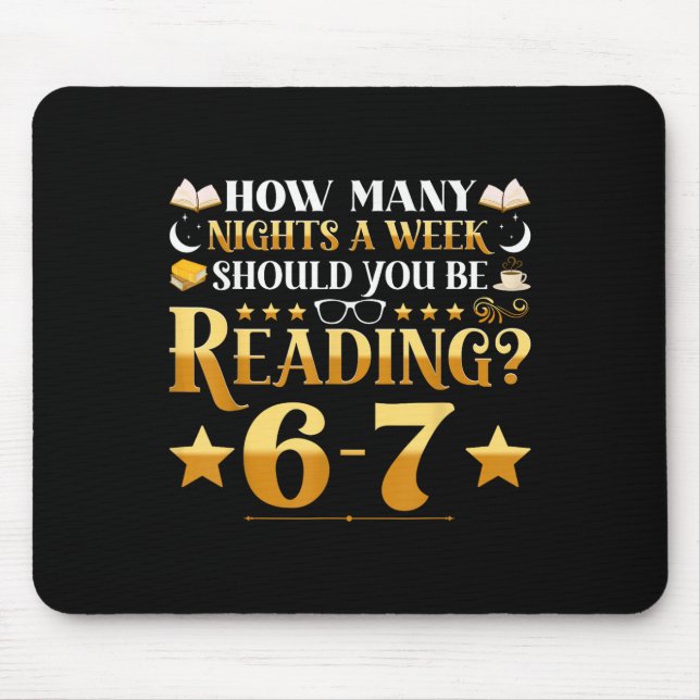 Mousepad Funny 6-7 Reading Meme Quote Teacher Librarian Boo (Frente)