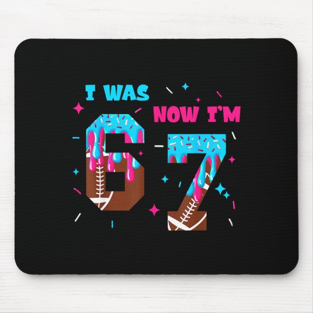 Mousepad Funny 7 Year Old Birthday Football Ice Cream Drip  (Frente)