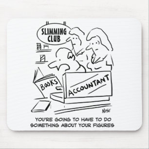 Mousepad Funny Accountants Slimming Club Figures