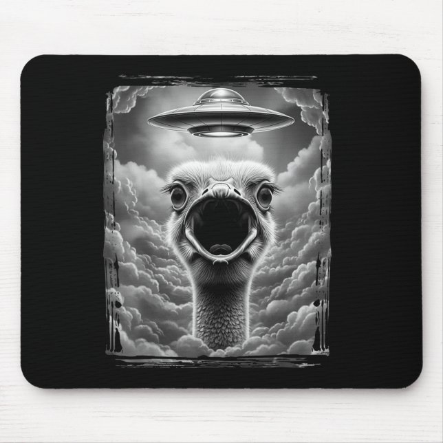 Mousepad Funny Alien Turkey Ufo Selfie Thanksgiving Men Wom (Frente)