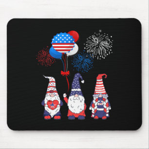 Mousepad Funny American Gnomos Legal Dia 4 de julho Indepen