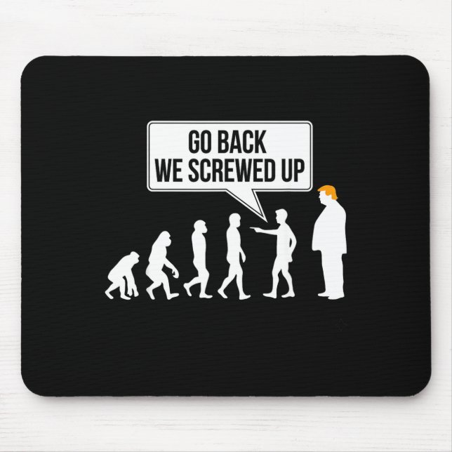 Mousepad Funny Anti-trump Evolution Litical Humor  (Frente)