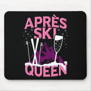 Mousepad Funny Apres Ski Queen Skiing Festa de Esportes de