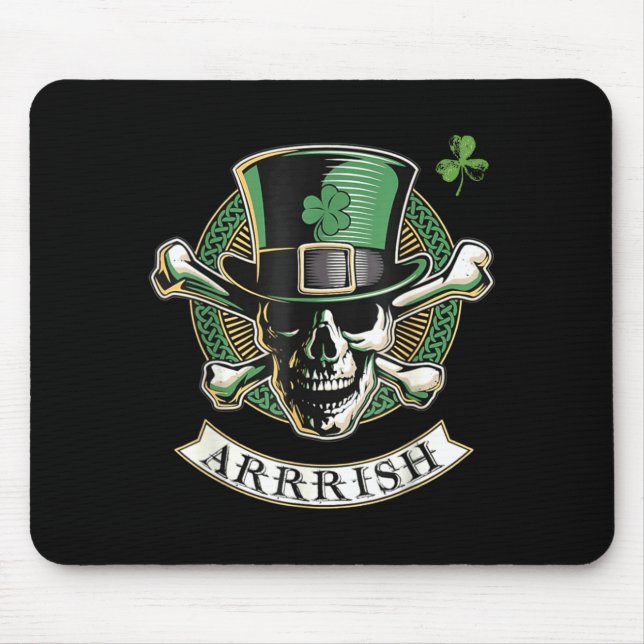 Mousepad Funny Arrish Irish Rate St Patricks Day Rate Men G (Frente)