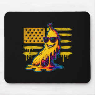Mousepad Funny Banana Derrubando Gelado Banana Retro Americ