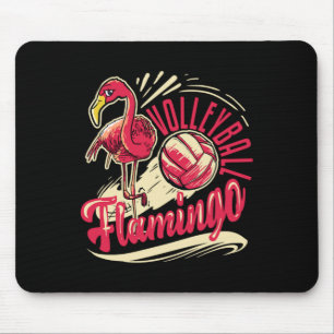 Mousepad Funny Beach Vball Pink Flamingo Voleibol